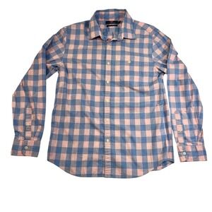 Vineyard Vines Mens Slim Longshore Shirt Pink Blue‎ Checkered Button Down